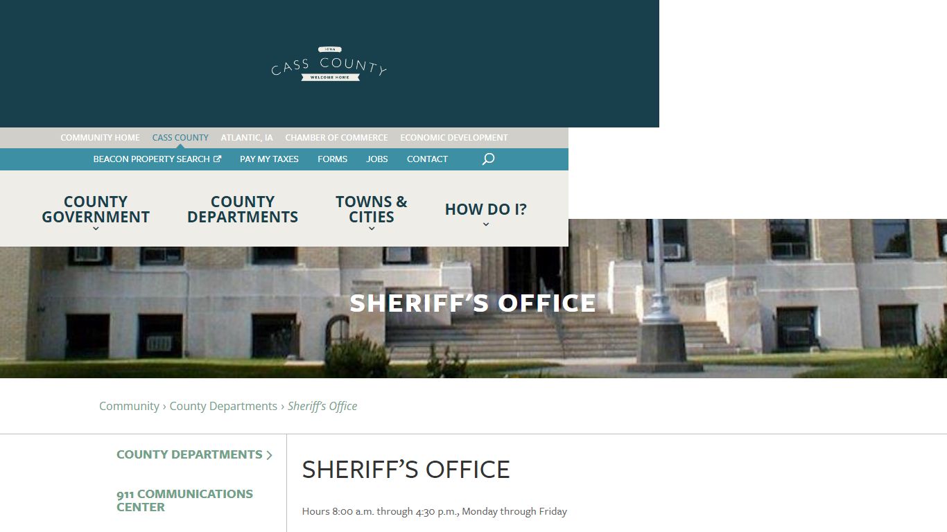 Sheriff's Office - Cass County Iowa